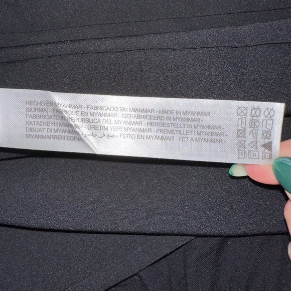 NWOT Zara Women's extra long high rise black slit flare leggings, Size S - Picture 11 of 12